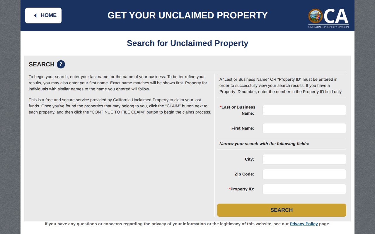 Carlsbad people directories California unclaimed property search